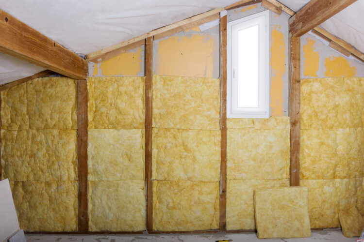 Properly installed wall insulation for improved energy efficiency